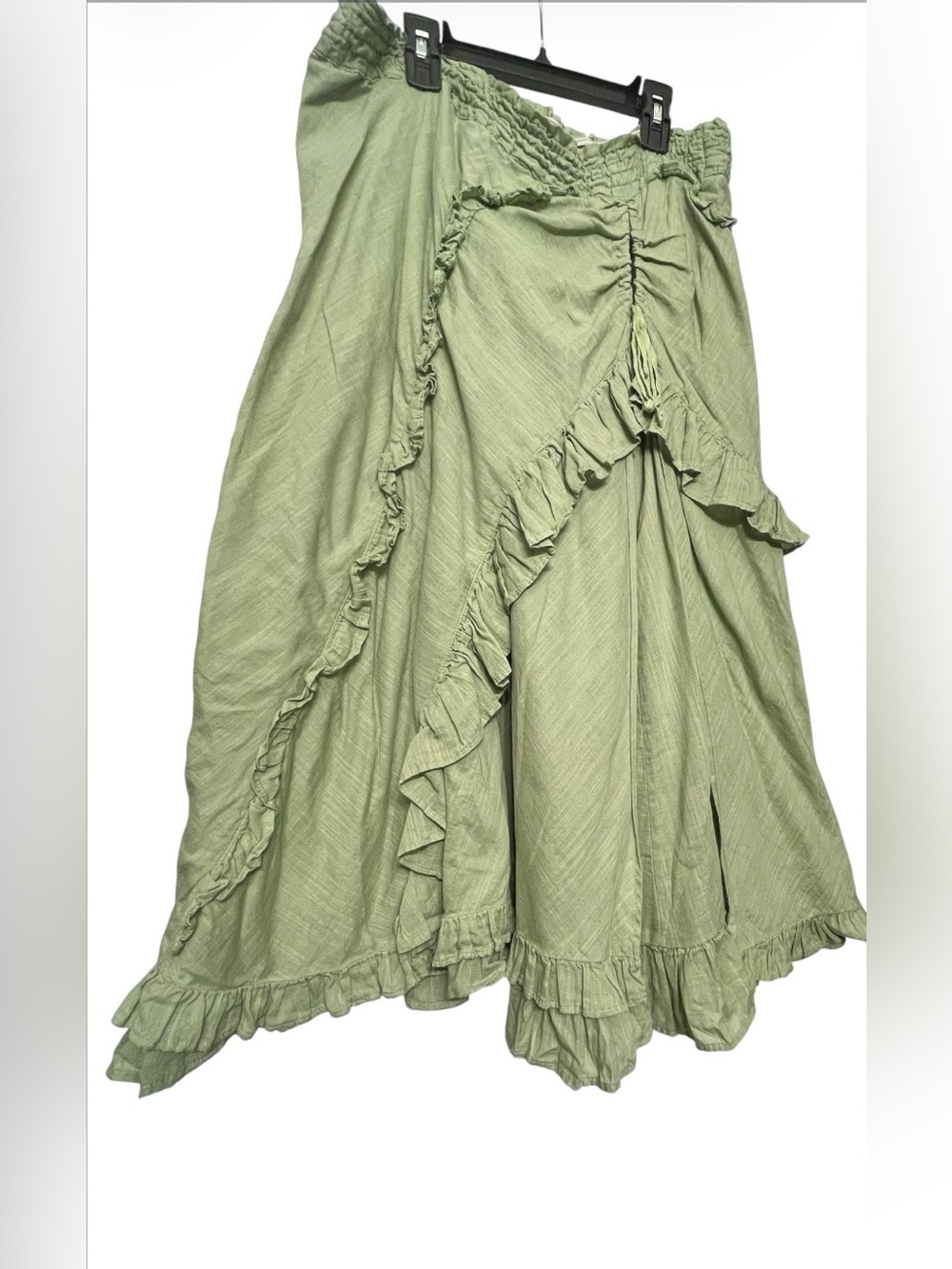 FREE PEOPLE Billowy Boho Ethereal Crinkle-Gauze Maxi Skirt Sz:12